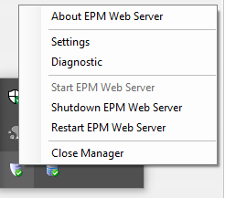 configuração do EPM Web Server